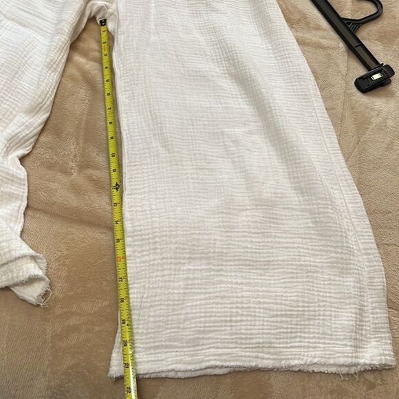 Mododoc Los Angeles White Wide-Leg Stretchy Flowy Women’s Pants S - Picture 6 of 10